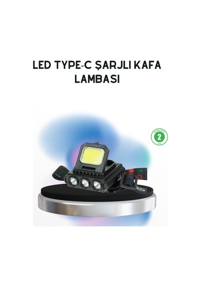 Şarjlı Led Kafa Lambası 800 Lumen Cob Xpe Ayarlanabilir Başlıklı