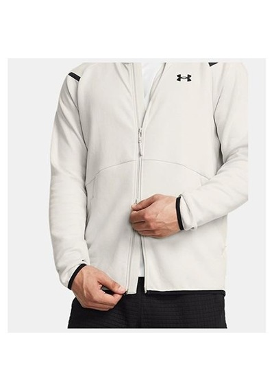 Under Armour Full Zip Unstoppable Fleece Erkek Ekru Kapüşonlu Ceket