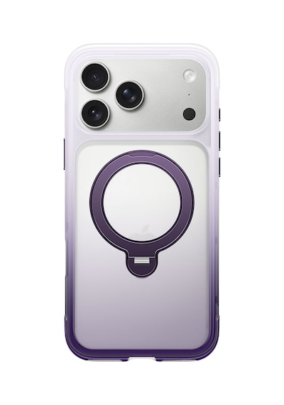 Apple Uyumlu iPhone 18 Pro Max Kılıf Wiwu As-204 Aeroshield Aurora Ultra Serisi M-safe Airbagli Standlı Kapak Mor