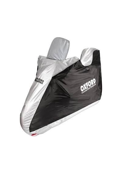 Oxford Motosiklet Scooter Ekranli Aquatex Arka Çantali Kilif Small Siyah-gri Cv217