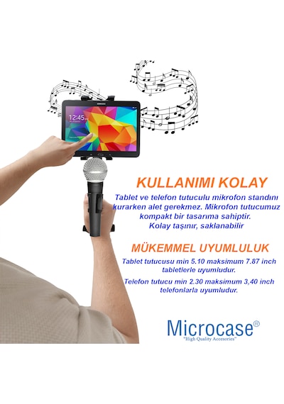 7in1 Set Mikrofontablet Ve Telefon Tutuculu Mikrofon Stand Al4533