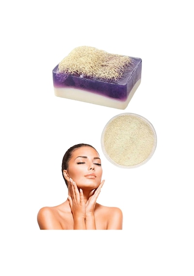 2li Doğal Set Kabak Lifli Keçi Sütü Lanta Sabun Peeling Bakım Sıkılaştırma Akne Temizleme Yüz Pedi