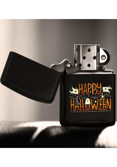 Bk Gift Happy Halloween Tasarımlı Renkli Baskılı Siyah Benzinli M (514255401)
