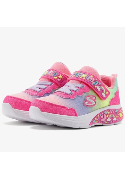 Skechers Tmy Dreamers Kids Sneaker Cırt Cırtlı Işıklı Çocuk Ayakkabısı Pembe Pembe