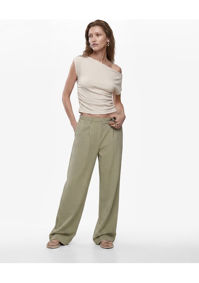 Koton Aerobin Kumaş Loose Fit Cepli Geniş Paça Pantolon Ada Çayı 6sak40233pw Açık Yeşil Koton Aerobin Kumaş Loose Fit Cepli Geniş Paça Pantolon Ada Çayı 6sak40233pw Açık Yeşil