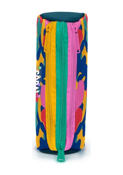 Coral High Unisex Renkli Kamuflaj Desenli Üç Gözlü Okul Kalem Çantası 31032 Çok Renkli