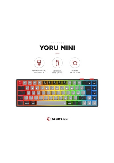 Rgb Işıklı Gaming Oyuncu Klavyesi Red Switch Kablolu Gamer Klavye Diğer