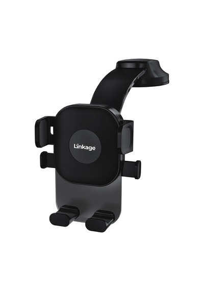 Linkage Lkh-41 Vantuzlu Araç İçi Telefon Tutucu 360 Döner Başlık Tek Tuşla Sabitleme Ön Cam & Siyah