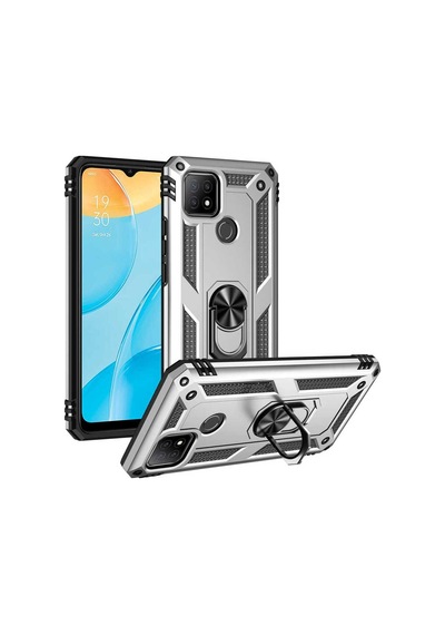 Oppo A15s Kılıf Zore Vega Kapak Gri