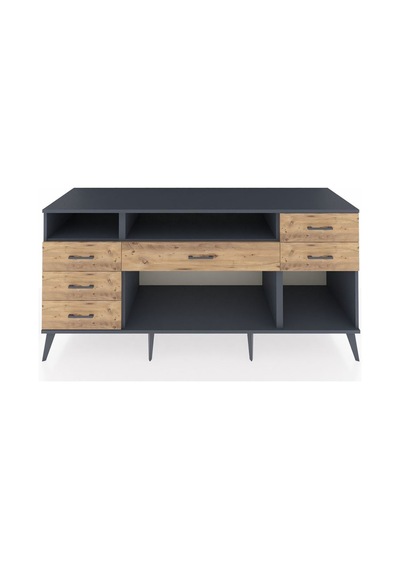 Kronos Konsol 2 Raflı 6 Çekmeceli 176x59x83 Antrasit-antrasit/çam Antrasit/çam Kronos Konsol 2 Raflı 6 Çekmeceli 176x59x83 Antrasit-antrasit/çam Antrasit/çam