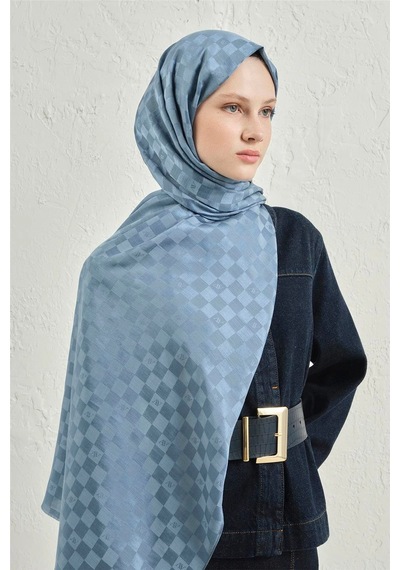 Armine Elegance J.ipek Pamuk Dama Şal - 75 X 195 Mavi