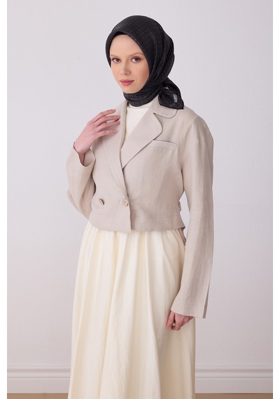 Belli Klasik Desen İpek Twill Eşarp - 2026 İlkbahar-yaz T 4317 Siyah