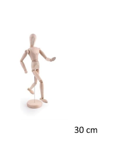 Ahşap Model Mankeni İnsan Figürü 30 Cm. Karışık, Çok Renkli