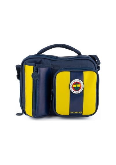 Fenerbahçe 2 Bölmeli Çubuklu Suni Deri Matara Cepli Beslenme Çantası 25758 Lacivert