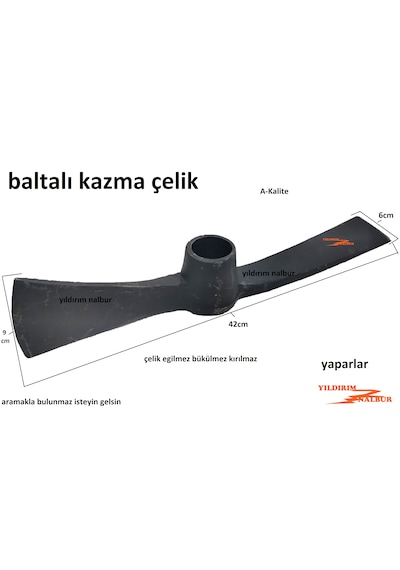Baltalı Kazma Çelik Yaparlar Nacak Ve Kazma Kamp Baltası 1.kalite