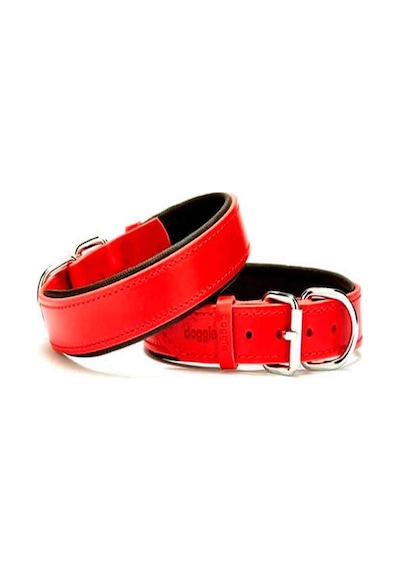 Doggie Sade Deri Boyun Tasması Kırmızı Sbt-3010