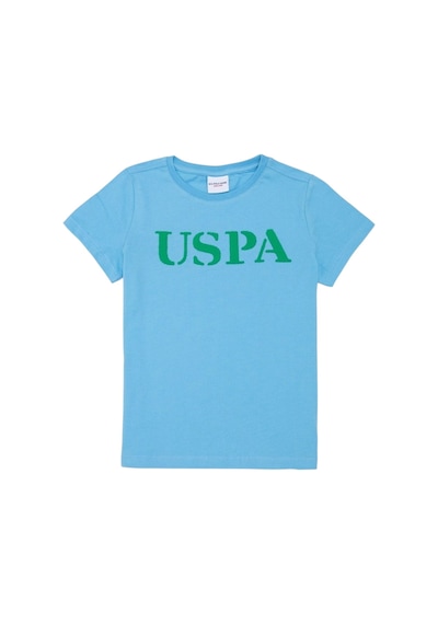U.S. Polo Assn. Çocuk Basic Bisiklet Yaka Tişört Turkuaz