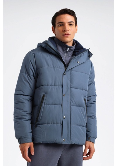 Reebok Kısa Kaban Erkek Mavi Halıfrıd Jacket