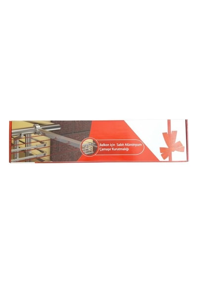 Sabit Alüminyum Balkon Çamaşır Kurutmal Askılığı Gri