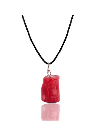 Stoneage Jewellery Mercan Doğal Taş Kararlılık Kadın Kolye Siyah