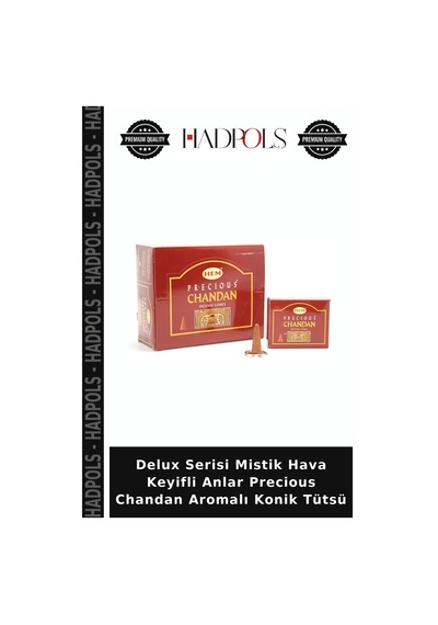 Delux Serisi Mistik Hava Keyifli Anlar Precious Chandan Aromalı Konik Tütsü
