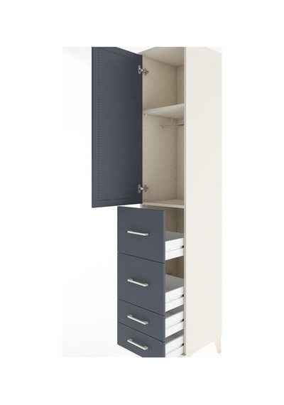Hyperion Dolap 2 Raflı 4 Çekmeceli Tek Askılı 44x44x221 Aytaş... Aytaşı