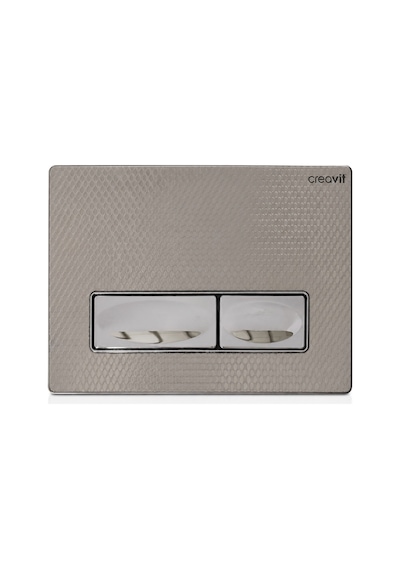 Design Metal Kumanda Paneli Balık Sırtı Desenli Krom