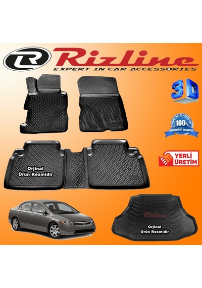 Civic Sedan 3D Paspas+Bagaj Havuzu 2007-2012 Arası Rizline N11.11566
