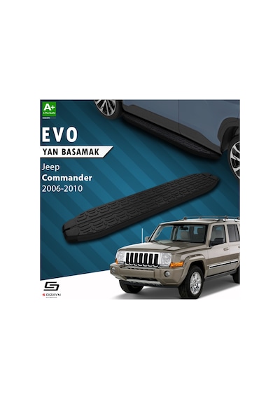 S-dizayn Jeep Commander Evo Siyah Yan Basamak 173 Cm 2006-2010