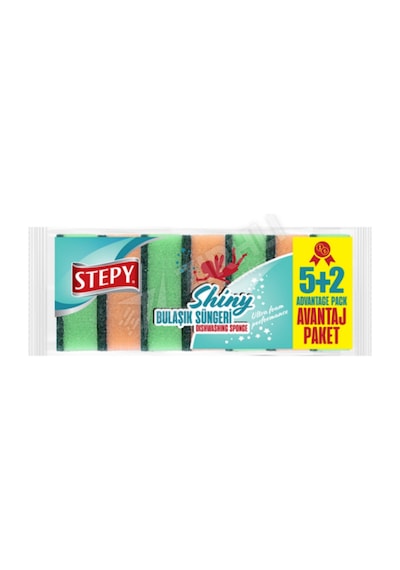 Stepy Shiny Bulaşık Süngeri 5+2 'li