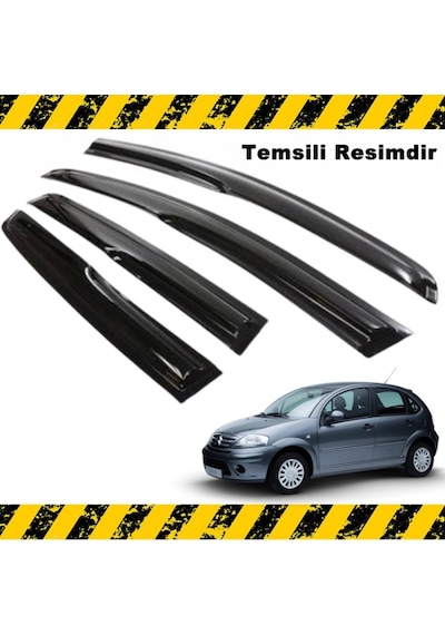 Citroen C3 Mügen Cam Rüzgarlığı 2003-2010 Arası 4 Lü Set N11.11501