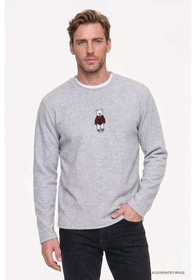 Ac&Co / Altınyıldız Classics Erkek Grı Melanj Anti-pilling Tüylenme Yapmayan Standart Fit Bisiklet Yaka Nakışlı Sweatshirt Polar Gri Melanj Ac&Co / Altınyıldız Classics Erkek Grı Melanj Anti-pilling Tüylenme Yapmayan Standart Fit Bisiklet Yaka Nakışlı Sweatshirt Polar Gri Melanj