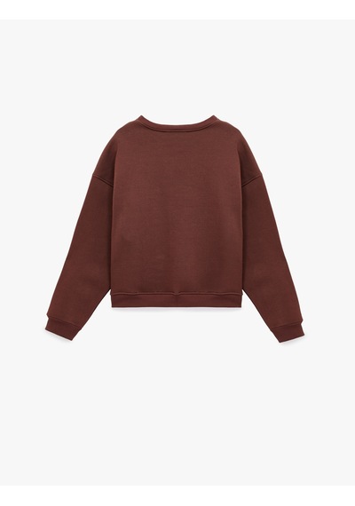 Koton Bisiklet Yaka Uzun Kollu Kedi Nakışlı Oversize Sweatshirt Kahverengi 6wal10494ık Kahve Koton Bisiklet Yaka Uzun Kollu Kedi Nakışlı Oversize Sweatshirt Kahverengi 6wal10494ık Kahve