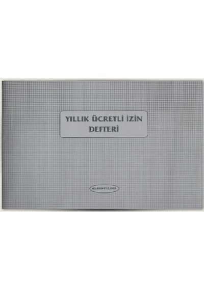 Turkuaz Ücretli İzin Defteri 40 Yaprak