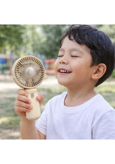 Şarjlı El Vantilatörü 3 Kademeli Hız Ayarlı Mini Fan Taşınabilir Cep Fanı, Type-c Usb Şarjlı 500mah 2w Se