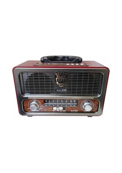 Şarjlı Nostaljik Radyo Meier M-111Bt Bluetoothlu-Kumandalı Usb-Sd