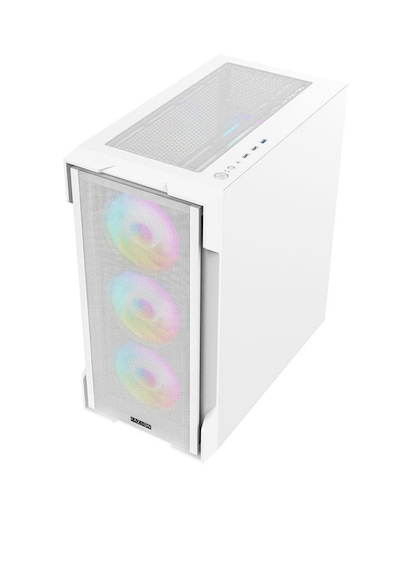 Fazeon F1 650w 80plus Bronze Mesh 4x120mm Rainbow Fanlı Matx Beyaz Bilgisayar Kasası