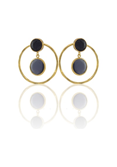 Kadir Jewellery 22 Ayar Altın Kaplama Kadın Halka Küpe -el İşçiliği Ve Hipoalerjenik Küpe Mor