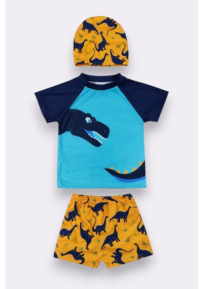 My Kids Wear Erkek Çocuk Dinazor Desenli Mayo Seti 12457 Açık Mavi - Kırmızı My Kids Wear Erkek Çocuk Dinazor Desenli Mayo Seti 12457 Açık Mavi - Kırmızı