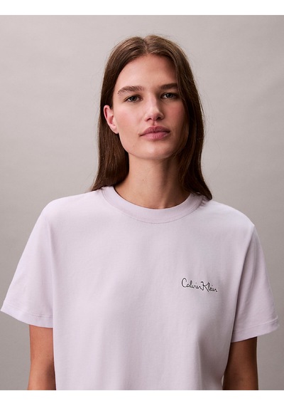 Calvin Klein Kadın Classic Grafik T-shirt-12870 Beyaz