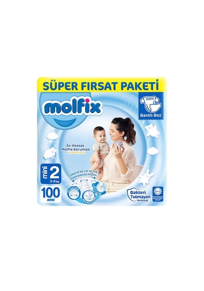 Molfix Bebek Bezi 2 Numara Mini Süper Fırsat Paketi 100 Adet