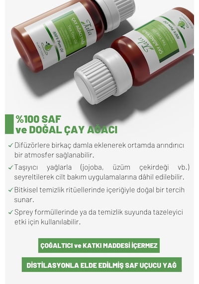 Tala Çay Ağacı Uçucu Yağı %100 Saf Ve Doğal 10 ML