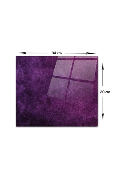 Tr 10001502038 Mor Doku Cam Kesme Tahtası, 29cm X 34cm Diğer
