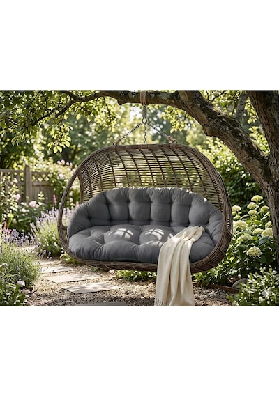 Çift Kişilik Salıncak Minderi Sadece Minder 60x120 Cm Oturma Açık Gri Çift Kişilik Salıncak Minderi Sadece Minder 60x120 Cm Oturma Açık Gri