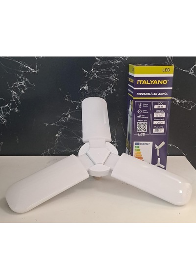 İtalyano Pervane 3 Kanat Katlanır Led Ampul 45 W 7000k Beyaz Işık E27 Duy