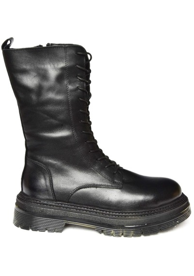 Fox Shoes R555268103 Siyah Hakiki Deri Kadın Postal Bot Siyah-hakiki Deri Siyah