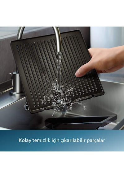 Philips 7000 Serisi Izgara Ve Tost Makinesi, Hassas Dijital Kontrol, Izgara İçin Tam Açılır, Ayarlanabilir Çıkarılabili