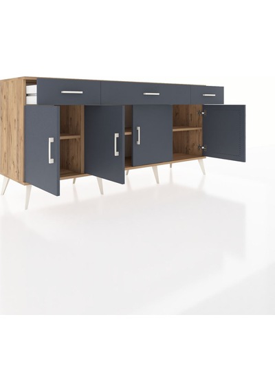 Hyperion Konsol 3 Raflı 3 Çekmeceli 4 Kapaklı 176x44x83 Çam-antrasit Antrasit Hyperion Konsol 3 Raflı 3 Çekmeceli 4 Kapaklı 176x44x83 Çam-antrasit Antrasit