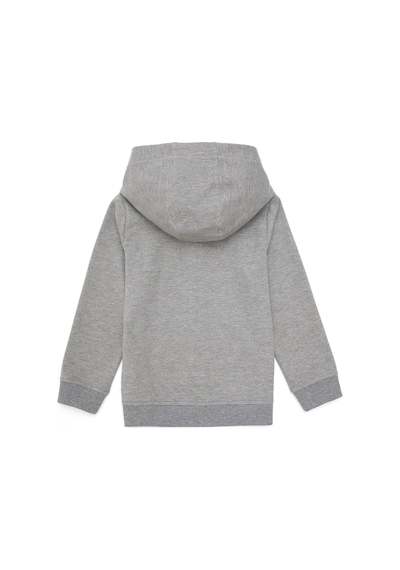 U.S. Polo Assn. Kız Çocuk Gri Melanj Fermuarlı Sweatshirt 50296942-VR086