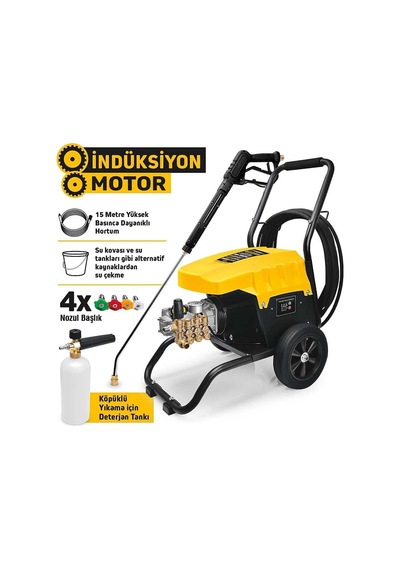 Yüksek Basınçlı Yıkama Makinesi 2800w 150 Bar